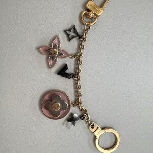 Louis Vuitton Gold and Pink Charm Key Holder